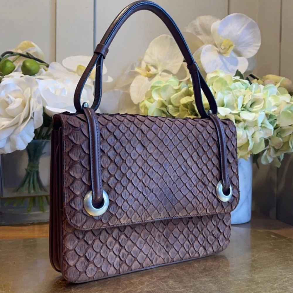 ULTRA RARE! Loewe EXOTIC Python Leather Top Handle Bag